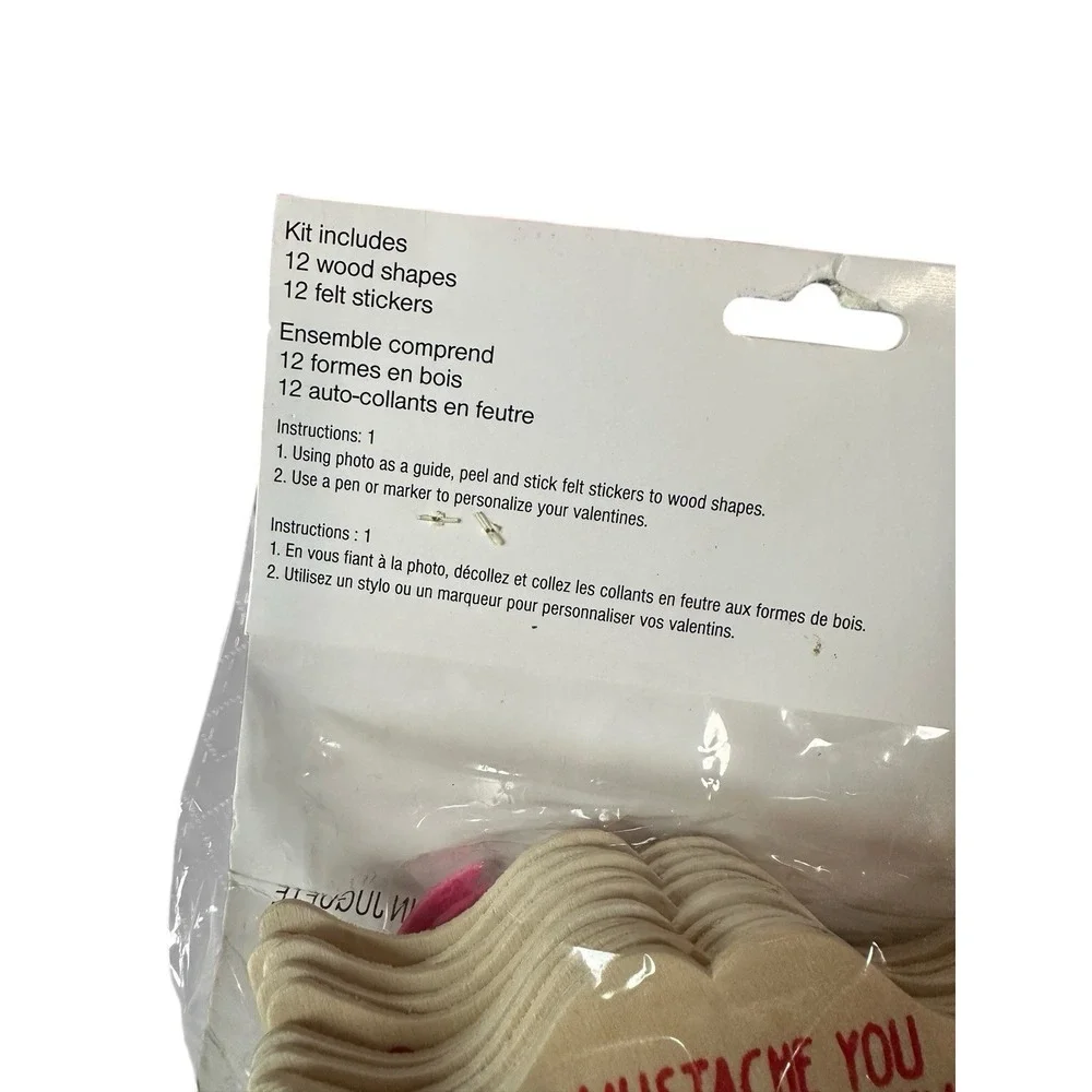 Darice Foamies Valentine Craft Kit Bundle Robot Fox Card Kits Wood Mustaches 3pk